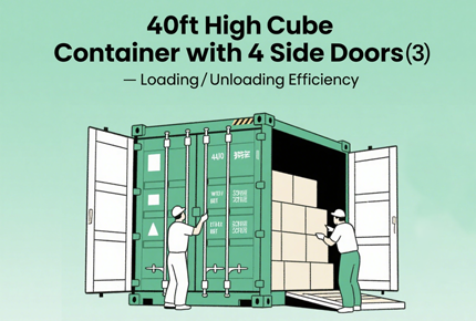 40ft High Cube Container with 4 Side Doors（3） - Loading/Unloading Efficiency